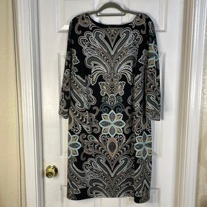 INC International Concepts 3X Dress Paisley Pattern
